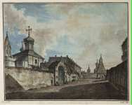 Alexeyev Fiodor View of the Church of Our Lady of Greben and Vladimir Nicholas Gate in Kitai-Town - Hermitage